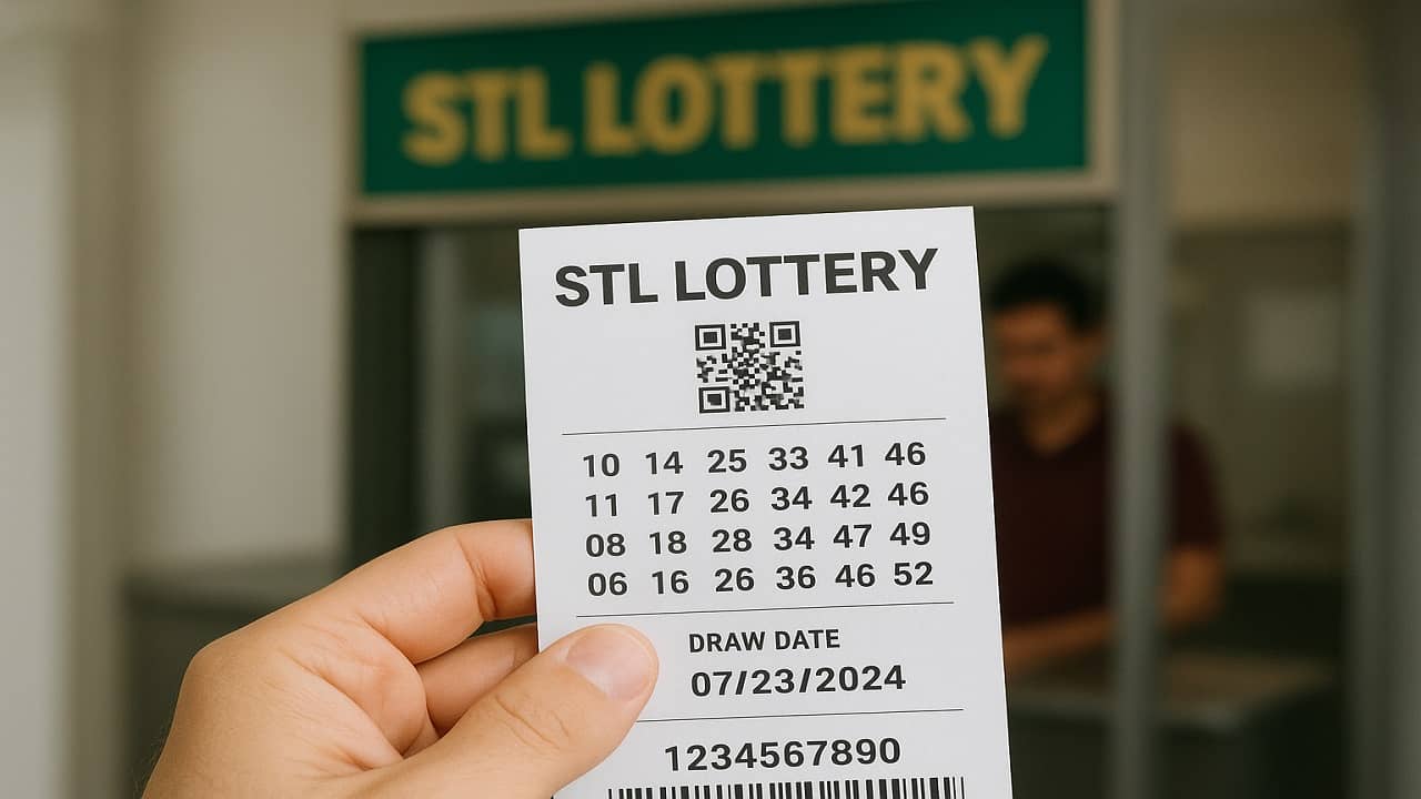 lottery ticket in hand closeup