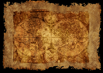 sketch, old world map (drawing)