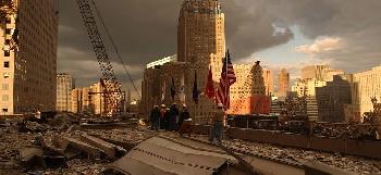 firefighters at collapsed WTC ground zero